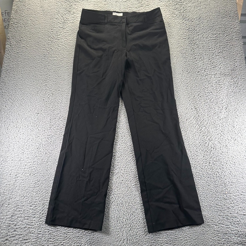Dressbarn Pant Womens 12 Black Polyester Formal Business Career Stretch Office